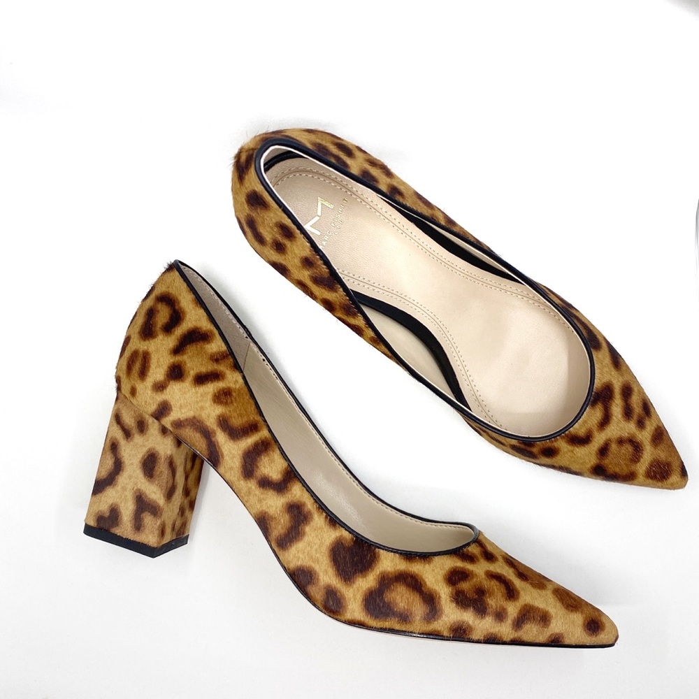 Marc Fisher Calf Hair Zalaly Chunky Pump Heel  8